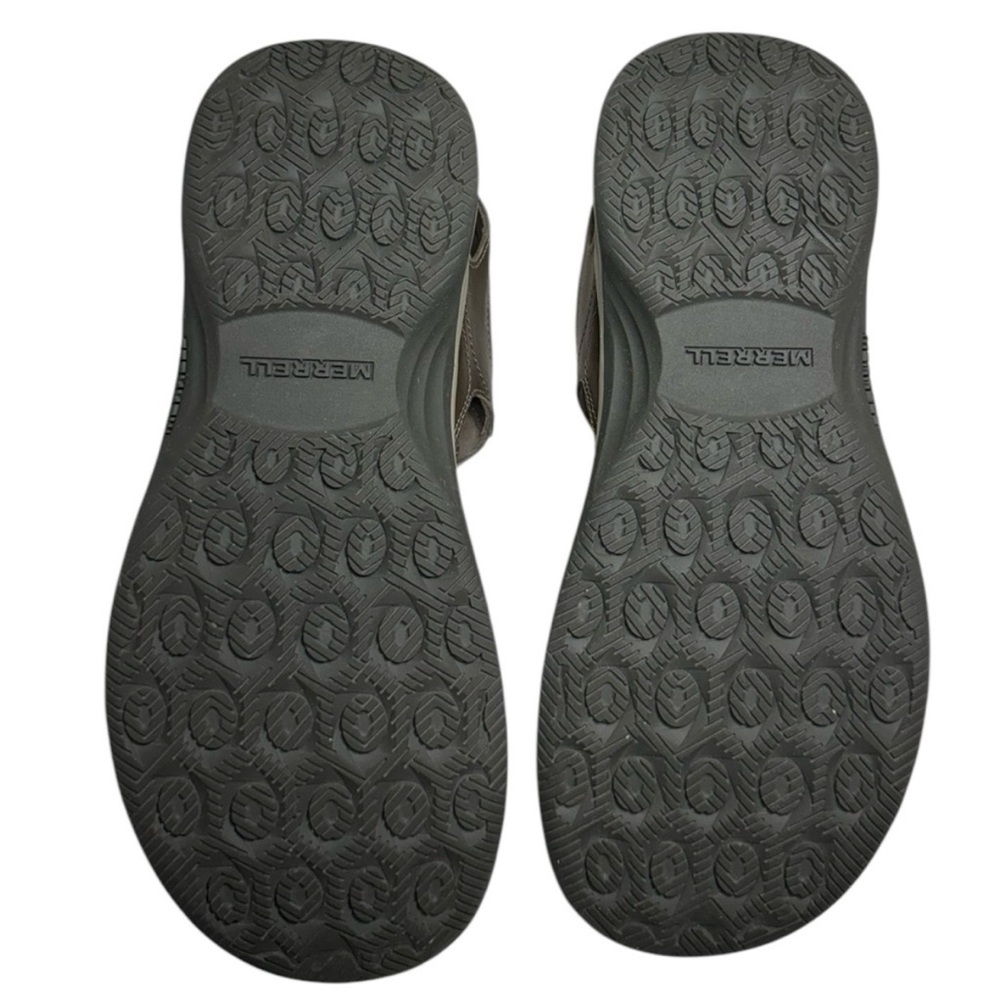Merrell Tideriser Luna Leather Adjustable T-Strap Brindle Thong Sandals Size 10 - Picture 14 of 15
